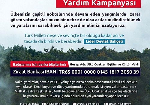 Ardahan Ülkü Ocakları yangın zedeler için yardım kampanyası başlattı