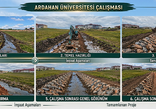 Ardahan Üniversitesi Yerleşkesinde Taşkın Riskine Karşı İstifli Taş Tahkimatı Projesi Tamamlandı