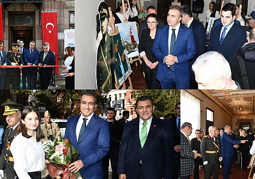 Ardahan Valisi  Çiçek, Güzel Sanatlar Lisesi Resim Sergisinin Açılışını Gerçekleştirdi