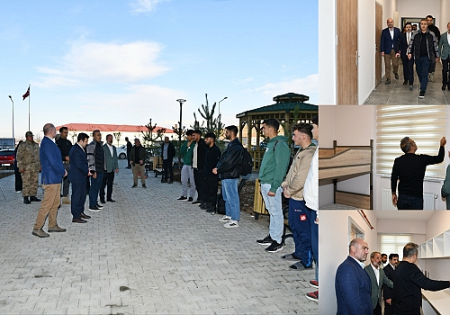 Ardahan Valisi  Hayrettin Çiçek, Göle KYK Erkek Yurdu’nu Ziyaret Etti