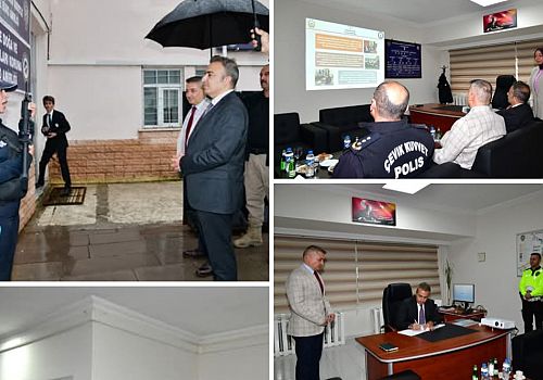 Ardahan Valisi Hayrettin Çiçek, Şehit Tuncay Polat Polis Merkez Amirliğini ziyaret etti 