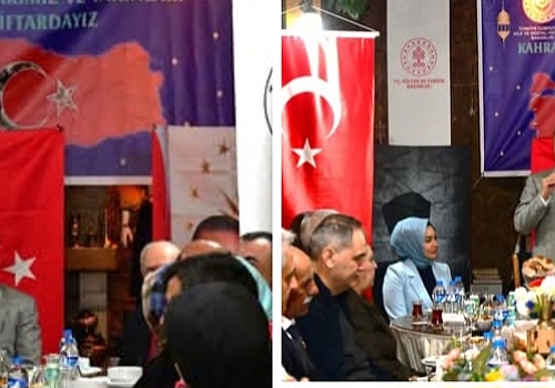 Ardahan Valisi Hayrettin Çiçek ve eşi Berna Çiçek, şehit aileleri ve gaziler onuruna iftar programı düzenledi