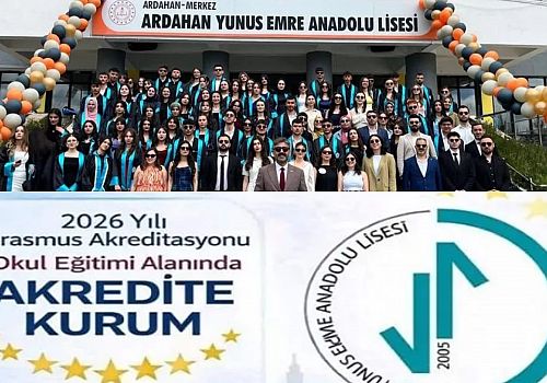 Ardahan Yunus Emre Anadolu Lisesi Erasmus+ Başarısıyla Türkiye’de İlk 40’a Girdi