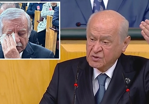 Bahçeli'nin destek açıklamasının ardından Celal Adan gözyaşlarını hakim olamadı