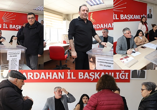 CHP Ardahan İl Başkanlığı’nda gerçekleştirilen oy kullanma işlemi,sürüyor.