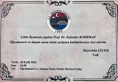 Çıldır’a Yeni Öğretmen Evi: Esfender Korkmaz Öğretmen Evi Açılıyor