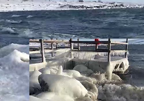 Çıldır Gölü yıl sonuna gelinmesine rağmen halen donmadı