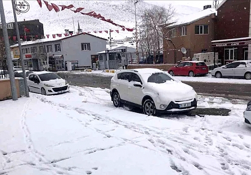 Çıldır karlı bir güne uyandı