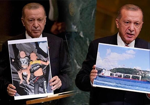 Cumhurbaşkanı Erdoğan BM'de dünyaya bu görüntülerle seslendi