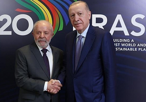 Cumhurbaşkanı Erdoğan'dan Brezilya'da diplomasi trafiği! Lula da Silva ile bir araya geldi