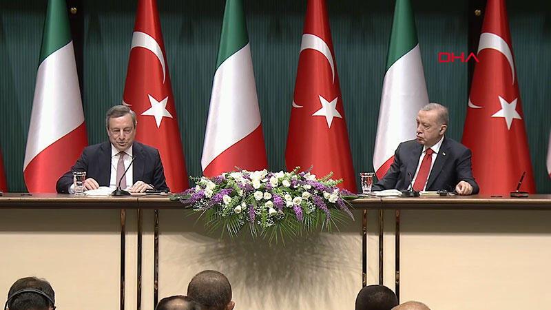 Cumhurbaşkanı Erdoğan ile İtalya Başbakanı Mario Draghi ortak basın toplantısında konuştu 
