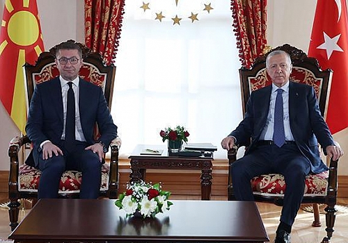 Cumhurbaşkanı Erdoğan, Kuzey Makedonya Başbakanı Mickoski’yi kabul etti
