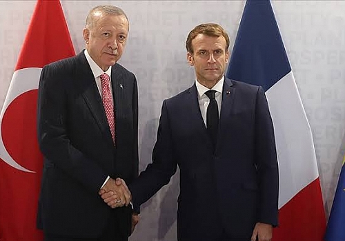 Cumhurbaşkanı Erdoğan, Macron ile görüştü