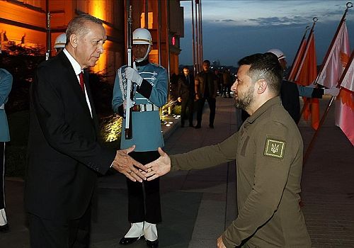 Cumhurbaşkanı Erdoğan, Ukrayna Devlet Başkanı Volodimir Zelenskiy ile bir araya geldi.