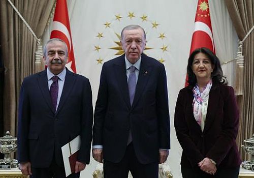 Cumhurbaşkanı Recep Tayyip Erdoğan’ın DEM Parti heyetini kabul etti.