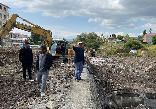 DSİ Ardahan da Alabalık Deresinde ıslah ve taşkın koruma çalışması başlattı