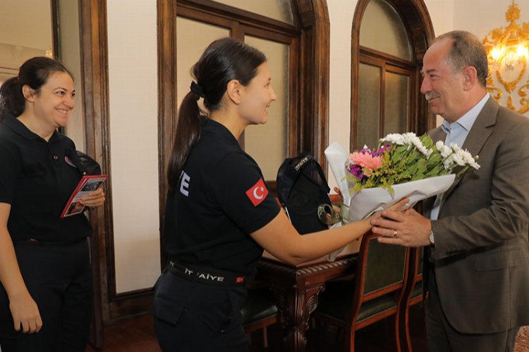Edirne'de Başkan Gürkan itfaiye personelini ağırladı