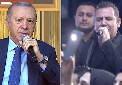 Erdoğan, Sarı Gelin türküsünü seslendirdi