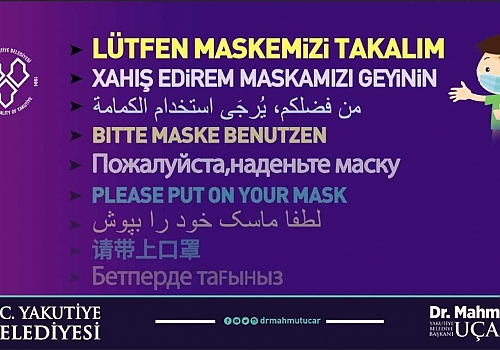 Erzurum'da doktor belediye başkanından Kovid-19'a karşı 10 dilde maske uyarısı