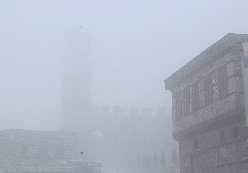 Erzurum'da yoğun sis etkili oldu