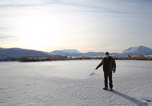 Erzurum’daki Dipsiz Göl soğuk hava nedeniyle buz tuttu
