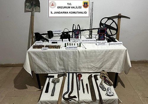 Erzurum’un İspir ilçesinde kaçak kazı operasyonu