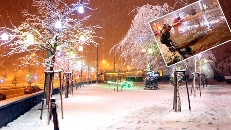 Erzurum'da lapa lapa kar sele neden oldu