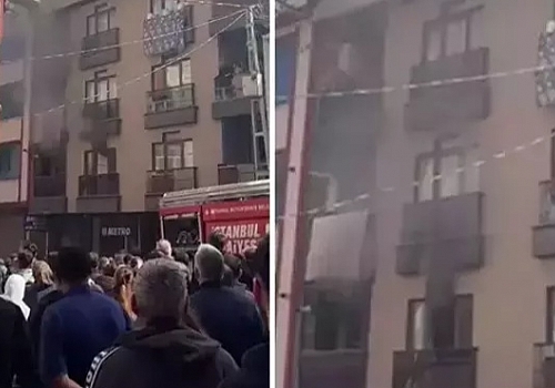 Esenyurt'ta 4 katlı binada korkutan yangın! Mahsur kalan 7 kişi de kurtarıldı