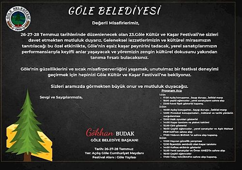 Göle Belediyesinden Festivale Davet 