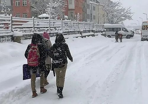  Göle de kar ve tipi ulaşımda aksamalara neden oldu.Okullar tatil edildi 