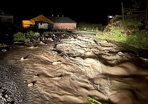Göle de sağanak sonrası meydana gelen sel nedeniyle 2 köyde hasar oluştu