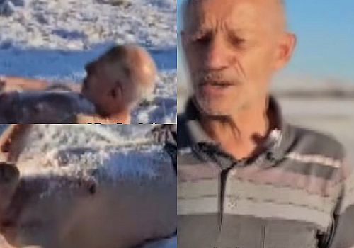 Göle’de Soğuğa Meydan Okuyan Zeki Ustaoğlu Gündem Oldu