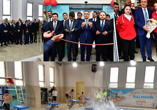 Göle de yapımı tamamlanan Yarı Olimpik Yüzme Havuzu, düzenlenen törenle hizmete açıldı.