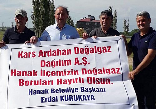 Hanak ta Doğalgaz altyapı çalışması başladı 