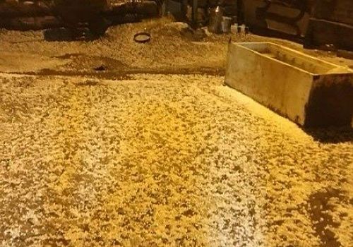 Hanak ta  etkili olan dolu ve sağanak, sele neden oldu