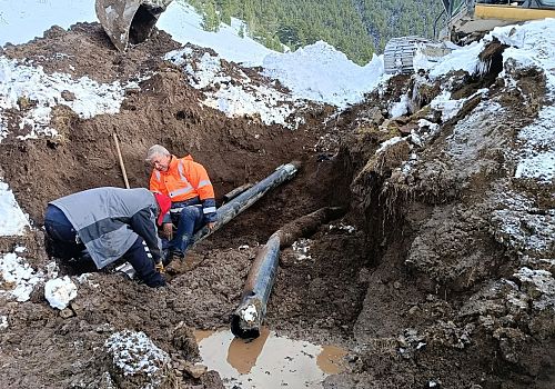 Ilgar Dağı Tünel İnşaatında İçme Suyu Hattı Zarar Gördü