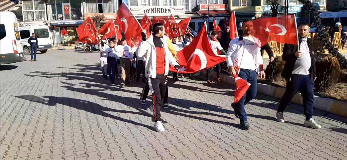 Kağızman'da Bahar Kalkanı Harekatı'na destek yürüyüşü