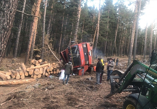 Kars'ta freni patlayan kamyondan atlayan sürücüsü tomruk altında kalarak öldü