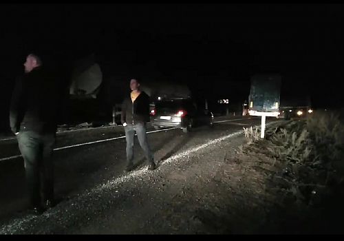 Kars'ta Tır Devrildi, Araç Sürücüsü Yaralandı
