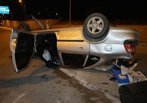 Kırıkkale’de otomobil takla attı: 1’i ağır 2 kişi yaralandı