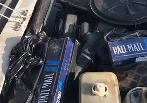 Motor ve stepnede kaçak sigara sevkiyatı