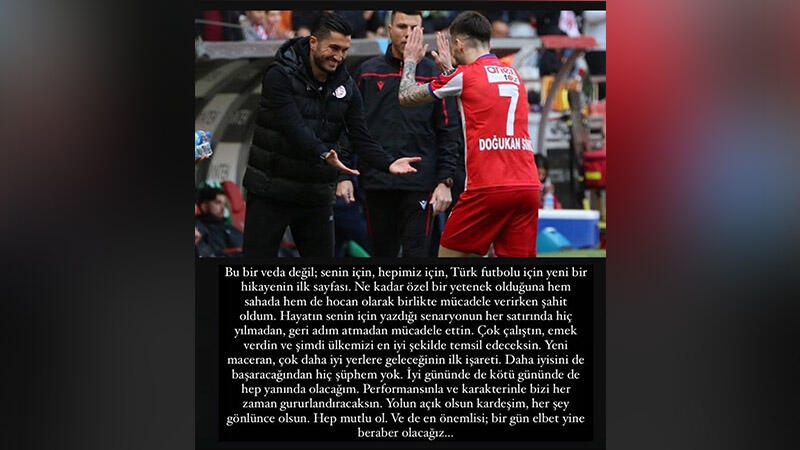 Nuri Şahin’den Doğukan Sinik’e veda mesajı