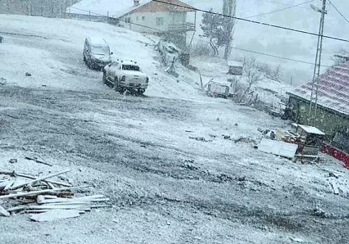 Posof  bir kez daha karlı buluştu ve beyaza büründü