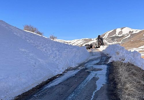 Posof ta Baykent-Kaleönü köyleri arasındaki yola çığ düştü