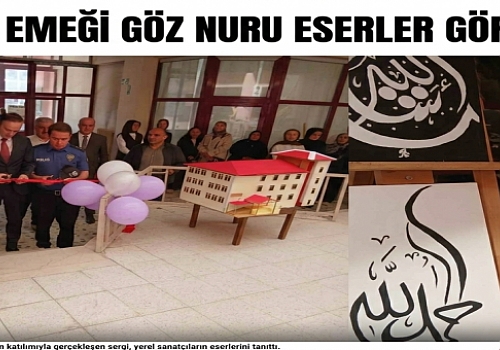 Posof’ta El Emeği Göz Nuru Eserler Görücüye Çıktı: Hayat Boyu Öğrenme Haftası Sergisi Açıldı