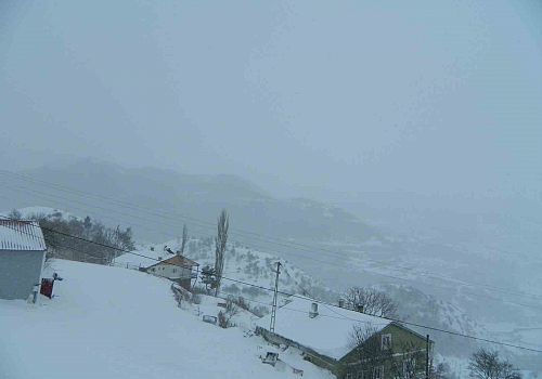 Posof ta  etkili olan kar yağışı ve tipi hayatı olumsuz olarak etkiliyor 