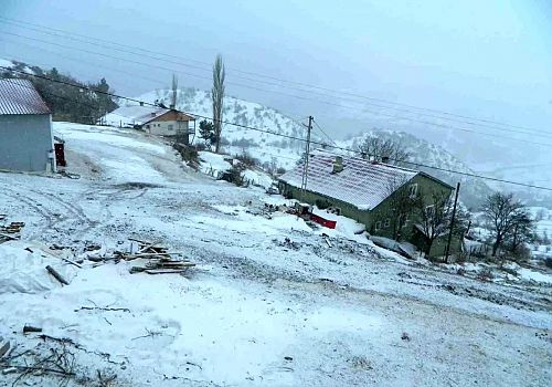 Posof ta kar yağışı etkili olmaya başladı.