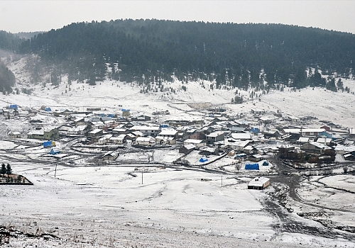 Şehitler diyarı Sarıkamış beyaza büründü