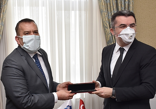 Slovenya Büyükelçisi Primoz Seligo, Erzurum Valisi Okay Memiş'i ziyaret etti