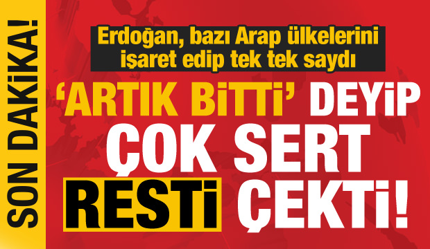 Son dakika: Erdoğan 'bazı Arap ülkeleri' deyip tek tek saydı, resti çekti!